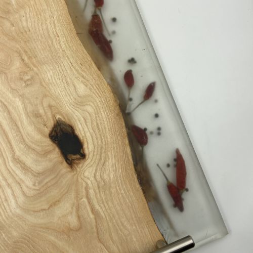 Hot Chili no2.- Epoxi gyanta tlgyfa tlal/serving board