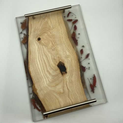 Hot Chili no2.- Epoxi gyanta tlgyfa tlal/serving board
