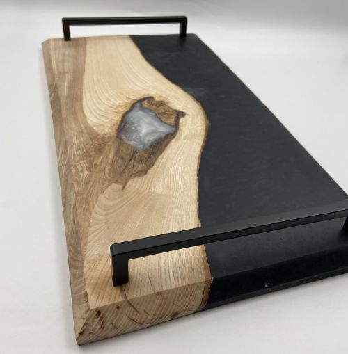 Black Pearl - Epoxi gyanta tlgyfa tlal/serving board