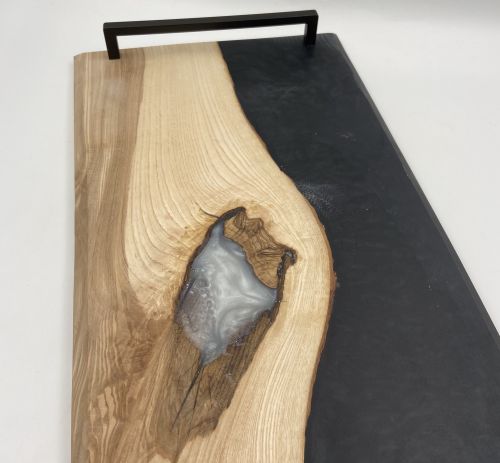 Black Pearl - Epoxi gyanta tlgyfa tlal/serving board