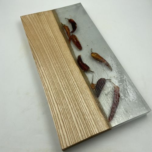 EpoTable Big Boy  S4 -  White Red Pepper Series - 2.5cm Vastag epoxi gyanta krisfa vgdeszka