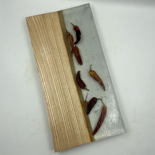 EpoTable Big Boy  S4 -  White Red Pepper Series - 2.5cm Vastag epoxi gyanta krisfa vgdeszka